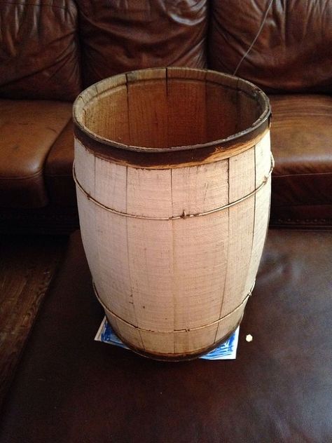 What should I do with this cool old barrel? - Hey you wonderful creative Hometalkers.  I need your inspiration.  I inherited this cool, very old wooden barrel.… Small Wooden Barrel Ideas, Wooden Barrel Decor, Wooden Barrel Ideas, Clear Glass Tumbler, Barrel Decor, Bathroom Crafts, Fire Pit Furniture, Painting Carpet, How To Clean Silver