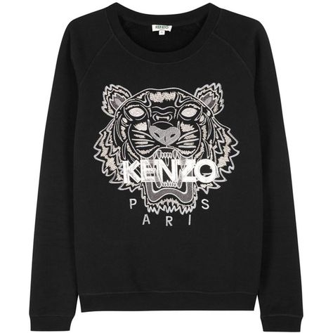 KENZO Black Embroidered-tiger Cotton Sweatshirt (1.411.105 VND) ❤ liked on Polyvore featuring tops, hoodies, sweatshirts, embroidered tops, kenzo sweatshirts, kenzo top, embroidery top and embroidered sweatshirts Kenzo Tiger Sweatshirt, Kenzo Sweater, Kenzo Sweatshirt, Embroidered Cotton Top, Kenzo Tiger, Tiger Logo, Embroidery Sweatshirt, Sweatshirts Online, Black Fleece