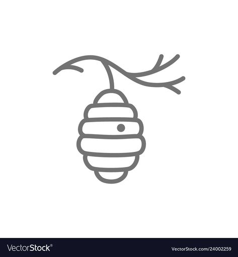 Honey Bee Drawing Simple, Beehive Drawing Simple, Bee Hive Logo, Draw Honey Bee, Bee Hive Illustration, Hive Drawing, Beehive Designs, Hive Illustration, Beehive Drawing