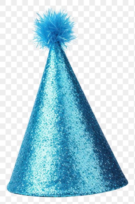 Birthday Hat Png, Party Poppers, Hat Aesthetic, Glitter Party, Blue Party, Blue Birthday, Birthday Hat, Blue Glitter, New Years Party