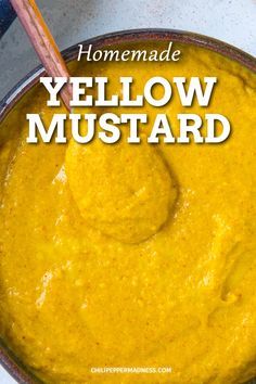 Canning Yellow Mustard, Canning Mustard Recipes, Homemade Yellow Mustard, Mustard Powder Recipes, Ground Mustard Recipes, Yellow Mustard Recipe, Home Made Mustard, Mustard Recipes, Paleo Condiments