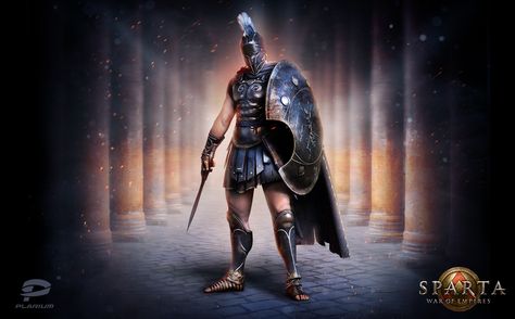 Sparta: War of Empires Concept Art Imperiul Roman, Spartan Tattoo, Viking Metal, Roman Soldier, Greek Warrior, Spartan Warrior, Armor Of God, Fantasy Armor, Fantasy Warrior