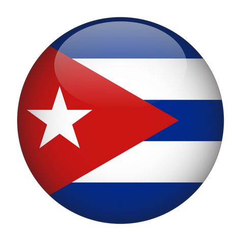 cuba bandera redondeada 3d con fondo transparente Cuba