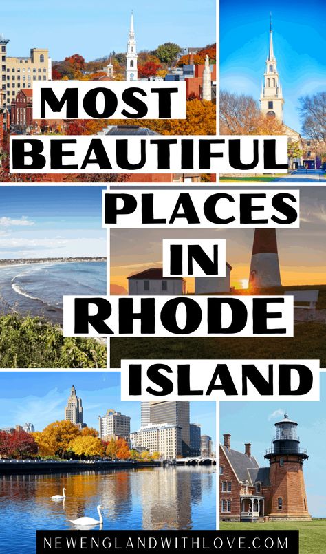 20 Most Beautiful Places in Rhode Island to Visit Rhode Island Vacation, Island To Visit, Rhode Island Travel, Terrace Park, East Coast Road Trip, New England Travel, Providence Rhode Island, Block Island, Island Travel