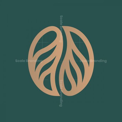 Coffee Bean Logo Design, Bean Logo Design, Coffee Logos Ideas, Logo Cafe Design Ideas, Coffee Bean Branding, Coffee Leaf, Coffee Shop Architecture, Coffe Logos Ideas, Coffee Shop Logo Design Brand Identity