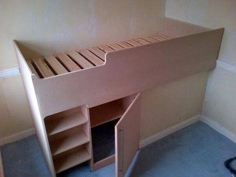 Stair Bulkhead In Bedroom Ideas - Design Corral Beds Over Stair Boxes, Stairbox Bed, Bed Over Bulkhead, Cabin Bed Over Stairs Bulkhead, Bed Over Stairs Bulkhead, Bulk Head Ideas Bedroom, Bulkhead Beds, Bed Over Stair Box Room, Bulkhead Bedroom Ideas