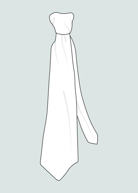 Tie design technical drawing fashion flat sketch vector illustration template isolated on grey background Tie Technical Drawing, Tie Flat Sketch, How To Draw A Tie, Necktie Drawing, Tie Sketch, Technical Drawing Fashion, Tie Template, Tie Drawing, Fashion Flat Sketch