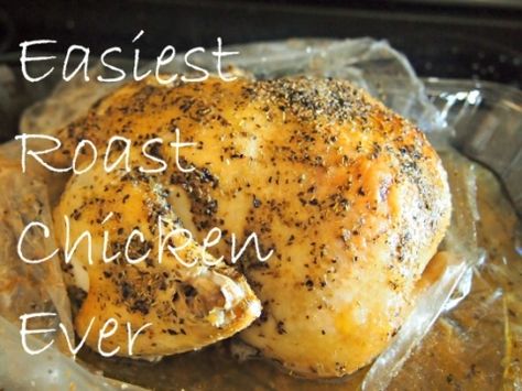 Roasted chicken using Reynolds Oven Bags Whole Stuffed Chicken, Whole Chicken In Oven, Whole Baked Chicken, Oven Bag, Easy Roast, Roast Chicken Dinner, Chicken Shawarma Recipe, Perfect Roast Chicken, Cooking Whole Chicken