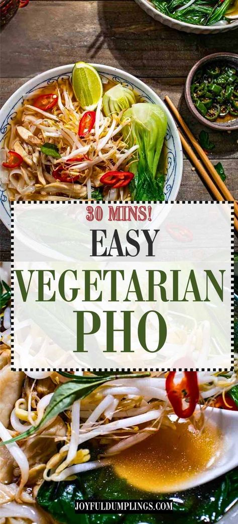 vegetarian pho Veggie Pho Broth, Pho Recipe Vegetarian, Veggie Pho Recipe, Pho Soup Recipe Vegetarian, Pork Pho Recipe, Pho Vegetarian, Pho Recipe Easy, Healthy Pho, Slow Cooker Pho