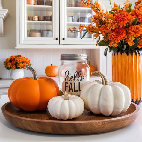 KITCHEN FALL DECOR IDEAS🧡🧡 Island Fall Decor, Kitchen Island Fall Decor, Fall Kitchen Decor, Fall Decor Ideas, Decoration Kitchen, Fall Decoration, Fall Decorations, Kitchen Island, Fall Decor