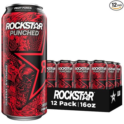 Rockstar Drink, Sugar Free Energy Drinks, Rockstar Energy Drink, Berry Sangria, Rockstar Energy Drinks, Rockstar Energy, Flavored Drinks, Fruit Punch, Free Energy