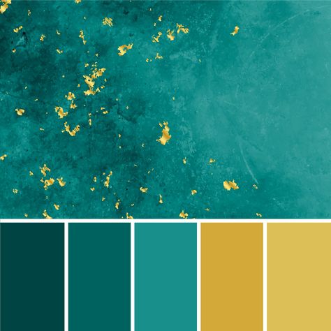 Teal Color Palettes, Aqua Color Palette, Teal Palette, Gold Color Palette, Teal Color Palette, Teal Color Schemes, Green Color Combinations, Turquoise Color Palette, Gold Color Palettes