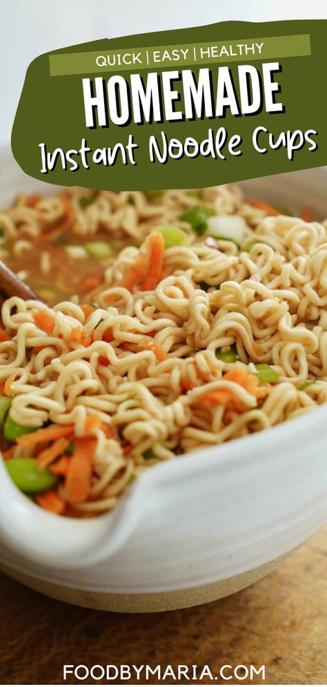 Home Made Instant Noodles, How To Make Healthy Noodles, Cup Of Noodles Recipes, Homemade Instant Noodles, Instant Noodles Recipes, Cup Of Noodles, Easy Meal Prep Lunches, Healthy Noodles, Meal Prep Lunch