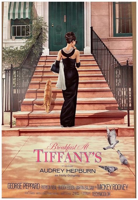 Breakfast At Tiffanys Aesthetic, Breakfast At Tiffany's Poster, Audrey Hepburn Poster, Aubrey Hepburn, Audrey Hepburn Photos, Tomorrow Is Another Day, Breakfast At Tiffany's, Movie Poster Wall, Pink Posters