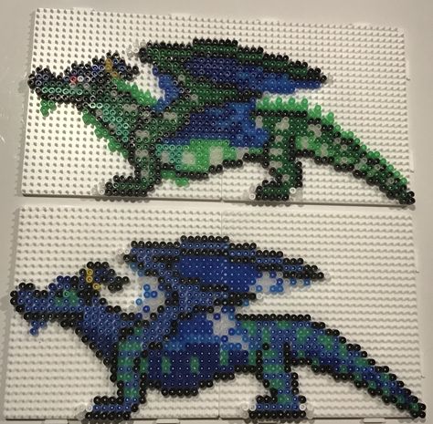 Wings Of Fire Perler Beads, Critical Role Perler Beads, Bearded Dragon Perler Beads, Wings Of Fire Bookmark, Fire Crafts, Yellow Dragon, Dragon Ball Art Goku, Hama Beads Design, Perler Crafts