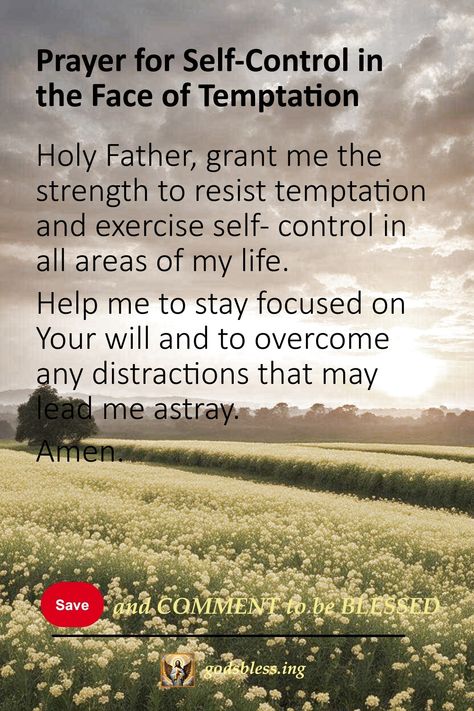 Prayer for Self-Control in the Face of Temptation Prayer For Courage, Resisting Temptation, Resist Temptation, Prayer For Guidance, Choose Your Path, Catholic Decor, Prayer For Protection, Prayers For Strength, Holy Father