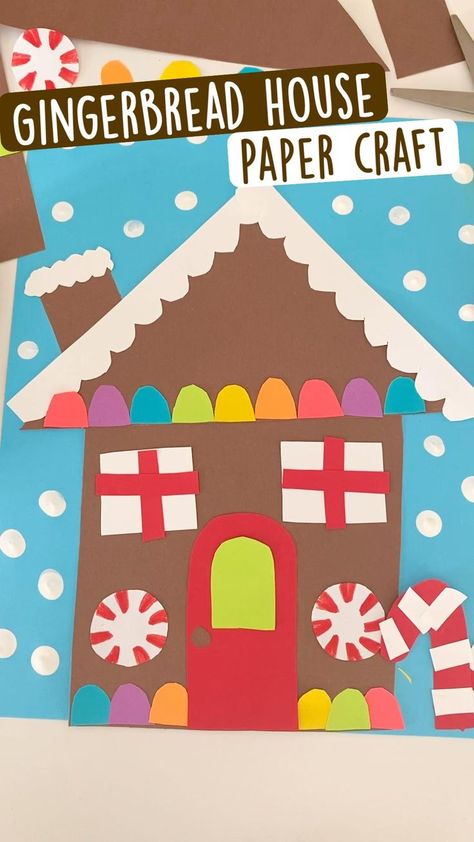 Crithsmas Decorations Ideas, Shape Christmas Crafts, Christmas List Craft For Kids, Candyland Crafts For Preschoolers, December Art Kindergarten, Holiday Crafts For Preschool, Christmas Center Ideas For Preschool, Christmas Construction Paper Crafts For Kids, December Crafts For Preschool