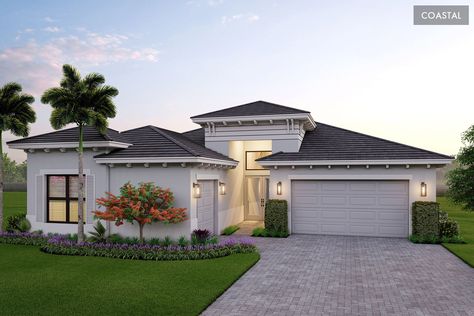 Oracle Plan | Florida Real Estate - GL Homes Small Florida House, Florida House Exterior, Florida Homes Exterior, Houses In Florida, Florida Style Homes, Taylor Morrison Homes, Florida Houses, Ideas Matrimonio, Florida Villas