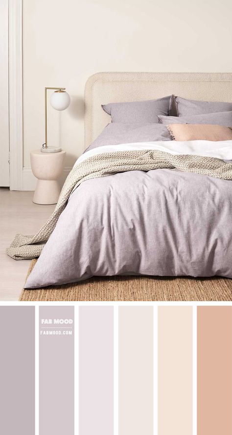 Pale Purple Bedroom, Lilac Walls Bedroom, Lilac Bedroom Ideas, Lilac Walls, Lilac Bedroom, Lavender Bedroom, Best Bedroom Colors, Bedroom Colour Palette, Purple Bedroom