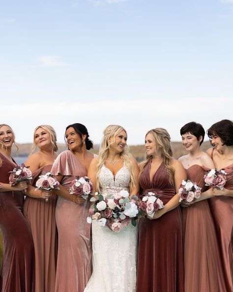 Dusty Rose and Mauve Wedding - Ling's Moment Dusty Rose And Brown Wedding, Dusty Rose Bridesmaids Dresses, Dusty Rose Fall Color Palette, Deep Rose Bridesmaid Dress, Fall Wedding Dusty Rose, Dusty Rose And Mauve Wedding Theme, Mauve And Tan Wedding, Rosewood Wedding Color Scheme, Maroon And Mauve Wedding