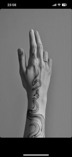 Swirl Tattoo, Abstract Art Tattoo, Skin Marks, Water Tattoo, Getting A Tattoo, Small Hand Tattoos, Line Tattoo, Minimalist Tattoos, Tattoo Designs And Meanings