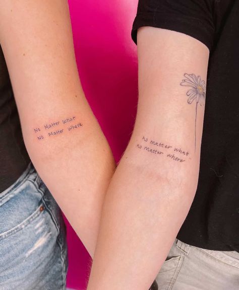 Meaningful Best Friend Quotes, Cute Tattoos With Meaning, Quotes For Tattoos, Handwriting Tattoos, Twin Tattoos, Matching Friend Tattoos, Matching Best Friend Tattoos, Pawprint Tattoo, Bestie Tattoo