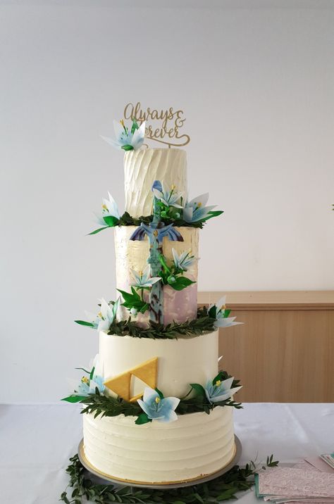 Silent Princess Wedding Cake by stasia_wegner - http://cakesdecor.com/cakes/335111-silent-princess-wedding-cake Princess Wedding Cake, Gamer Wedding Cake, Princess Wedding Cakes, Silent Princess, Zelda Cake, Zelda Wedding, Wedding Cake Options, Gamer Wedding, Nerd Wedding