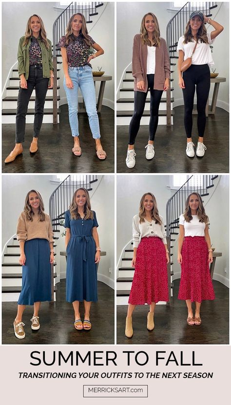 Transition Summer To Fall Outfits, Summer To Fall Outfits, Summer To Fall Transition Outfits, Lydia Tomlinson, Outfit Dinner, Black Leggings Outfit, Fall Transition Outfits, And So It Begins, Summer Outfits For Moms