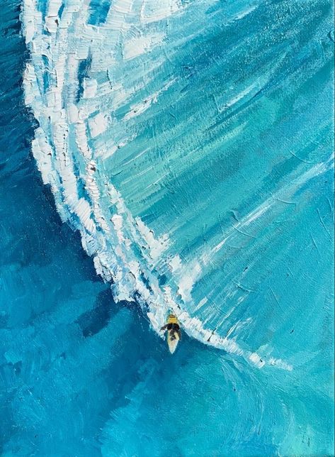 Surfer Painting, Surf Posters, Surf Painting, Canvas For Beginners, College Room, Wave Painting, Art Things, Simple Acrylic Paintings, Arte Inspo