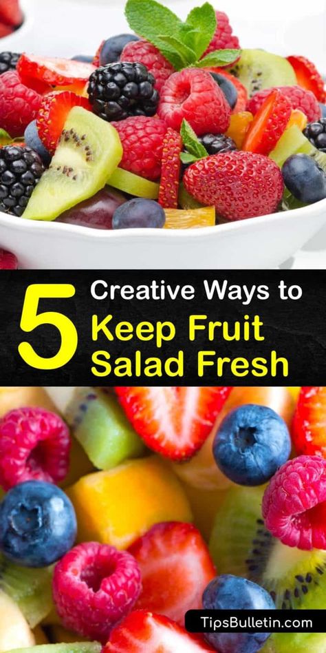 5 Creative Ways to Keep Fruit Salad Fresh Fruit Salads Healthy, Fruit Salad Bowls Ideas, Delicious Fruit Salad, How To Keep Fruit Salad Fresh, Watermelon Fruit Bowl Ideas, How To Keep Fruit Fresh Longer, Fruit Bowl For Party, Fruit Bowls Ideas, Breakfast Fruit Ideas