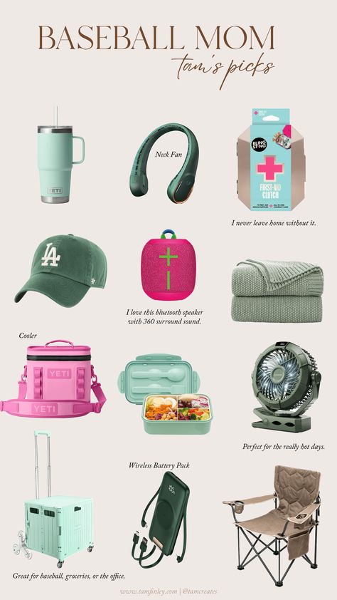 Baseball Mom Top Amazon Favs Dugout Mom Gift Ideas, Travel Ball Mom Must Haves, Baseball Mom Must Haves, Travel Baseball Mom, Mom Bag Essentials, Cheer Snacks, Volleyball Vibes, Mom Must Haves, Sports Snacks