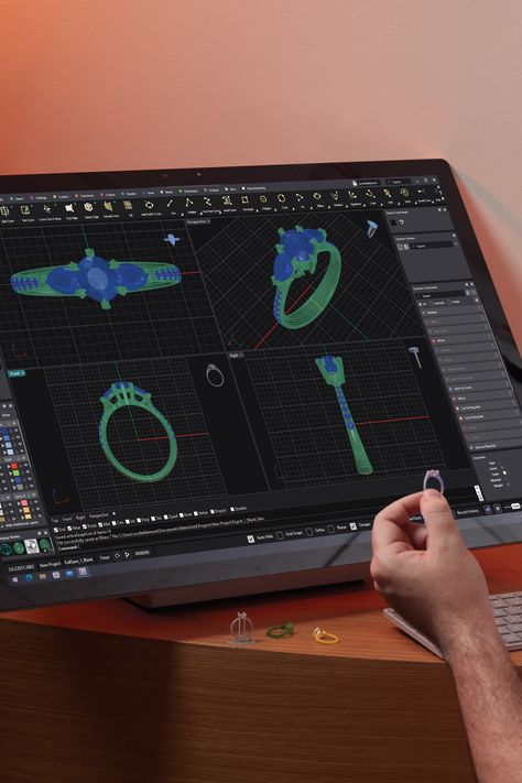 Take your jewelry design to the next level with MatrixGold, an innovative 3D CAD software that places complete creative control in your hands when designing custom jewelry. Click through to learn more about MatrixGold. Matrix Gold Jewelry Design, Matrix Jewelry Design, Cad Jewelry Design, Steps Drawing, 3d Jewelry Design, Ring Drawing, Drawing Jewelry, Cad Designer, Jewelry Manufacturing