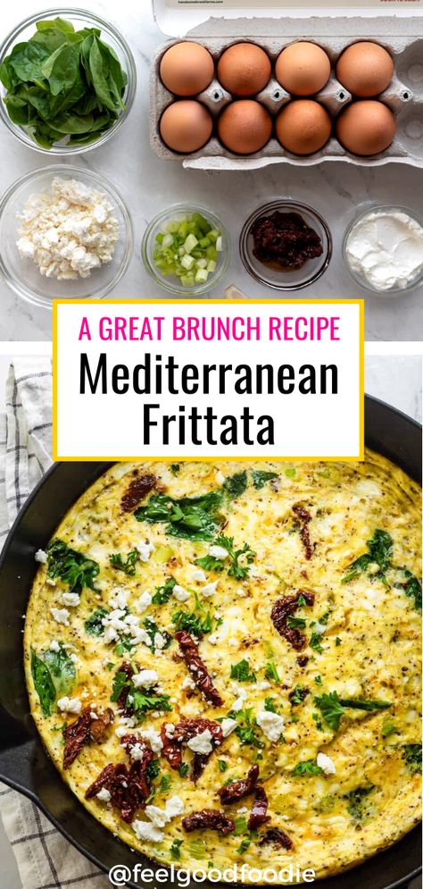 Mediterranean Frittata, Sautéing Vegetables, Mediterranean Diet Recipes Breakfast, Mediterranean Diet Food List, Mediterranean Recipes Healthy, Mediterranean Breakfast, Mediterranean Diet Recipes Dinners, Mediterranean Diet Meal Plan, Easy Mediterranean Diet Recipes