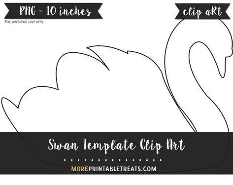 Swan Template - Clipart Swan Template, Swan Birthday, Mobile Diy, Lake Party, Bird Template, Swan Decor, Ballerina Birthday Parties, Swan Princess, Youth Services