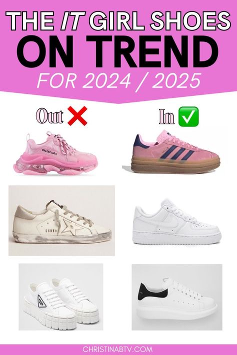 Explore the top Fashion Trends in footwear with our guide to Women's Trendy Shoes Sneakers for 2024 and 2025. From chic Preppy Shoes to must-have sneakers, discover the styles that are making waves in the fashion world. Stay ahead of the curve and elevate your wardrobe with the latest in trendy footwear. New Sneakers Aesthetic, Teen Girl Shoes 2024, Sneakers 2025 Trend, Trendy Products 2024, Women’s Trendy Sneakers 2024, Shoes Women 2024, Trend Sneakers 2024 Woman, Trending Tennis Shoes 2024, Trendy Sneakers For Women 2024