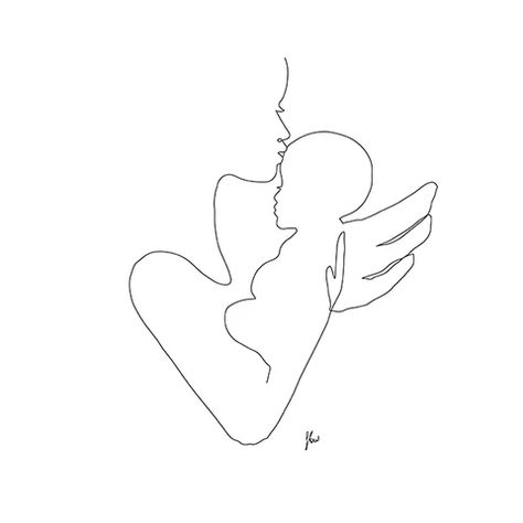 Mother and Angel – FLOWSOFLY Lost Baby Tattoo, Mother And Baby Tattoo, Angel Baby Quotes, Baby Memorial Tattoos, Angel Baby Art, Baby Angel Tattoo, Lost Baby, Baby Tattoo Designs, Angel Bebe