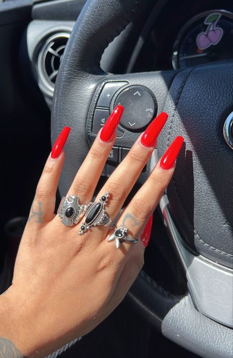 Red Nail, Fire Nails, Chili Pepper, Nude Nails, Nails Art, Almond Nails, Red Nails, Chili, Almond