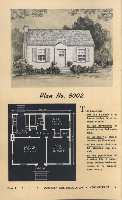 Small House Floorplan, House Floorplan, Small Cottage Homes, Cottage Floor Plans, Sims Builds, Antique House, Southern Pine, Vintage House Plans, Small House Floor Plans