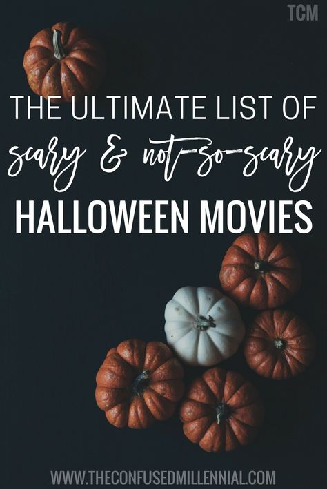 halloween movies to watch, #halloweenmovies, spooky movies, not so scary halloween movies List Of Halloween Movies, Scary Halloween Movies, Halloween Movie Marathon, Scary Movies To Watch, Halloween Movies To Watch, Halloween Movies List, Makeup Zombie, Best Halloween Movies, Halloween Movie Night