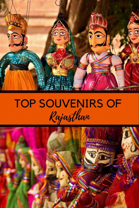 Rajasthani hand-made, vibrant colored string puppets are not only the most unique and gorgeous souvenirs that you can collect from Rajasthan. #rajasthan #travel #travelling #traveller #wanderlust Katputli Rajasthani, Rajasthan Puppets, Rajasthan Travel, Rajasthani Culture, Rajasthani Food, Best Things To Buy, Culture People, Amazing India, Silk Route