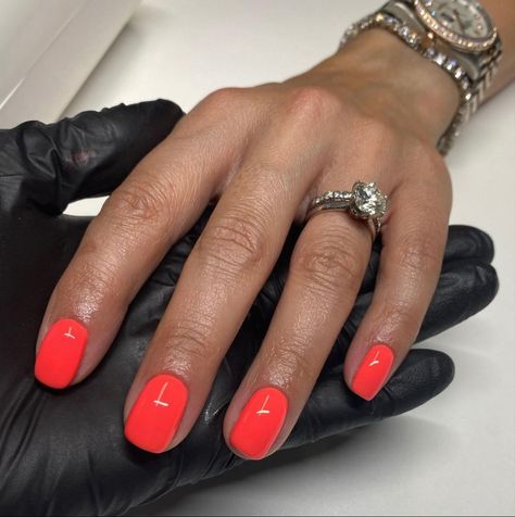 Coral Oval Nails, Coral Orange Nails, Coral Red Nails, Neon Coral Nails, Nail Art Designs 2023, Neon Orange Nails, Summer Nails Ideas, Nails Beach, Summer Nails Beach