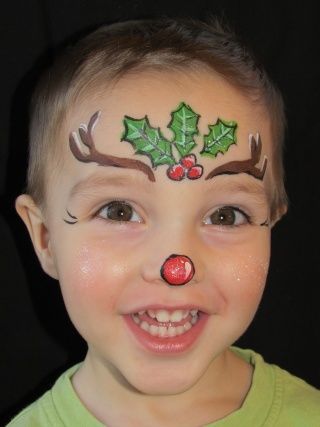 Face Painting Images, Fair Face, Christmas Face Painting, Halloweenský Makeup, Girl Face Painting, Christmas Help, Quotes Christmas, Face Painting Easy, Reindeer Face