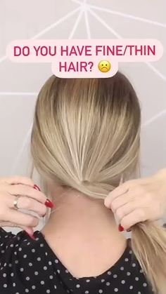 Low Bun Hairstyles Fine Hair, Up Do Fine Hair Easy, Buns For Thinning Hair, Updos For Fine Hair Easy, Wedding Hair Thinning Hair, Fine Hair Hairdos, Easy Low Bun For Fine Hair, Easy Bun Medium Length Hair, Easy Up Do For Fine Hair