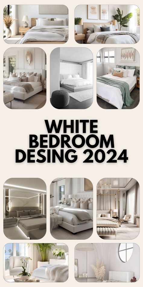 Timeless Elegance: White Bedroom Design 2024 | Ideas, Furniture, Decor, and Accents for a Serene Haven Primary Bedroom 2024, White Bedroom Furniture Wall Color Ideas, Primary Bedroom Ideas 2024, Bedroom Ideas 2024 Design Trends, White Bedroom Ideas With Color, 2024 Master Bedrooms Decor, Neutral Bedroom Ideas With Pop Of Color, 2024 Bedroom Colors, Bedroom Ideas With Color