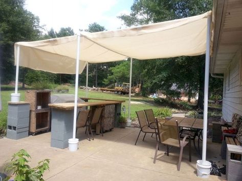 If you’re looking for garden shade structure plans images information related to the garden shade structure plans interest, you have pay a visit to the right blog. Backyard Shade Structure, Gazebo Diy, Diy Patio Cover, Diy Gazebo, Backyard Shade, Backyard Canopy, Grill Area, Garden Canopy, Diy Canopy