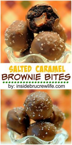 Salted Caramel Brownie, Salted Caramel Brownies, Brownie Bites, Truffle Recipe, Homemade Candies, Yummy Sweets, How Sweet Eats, Eat Dessert, Sweets Desserts