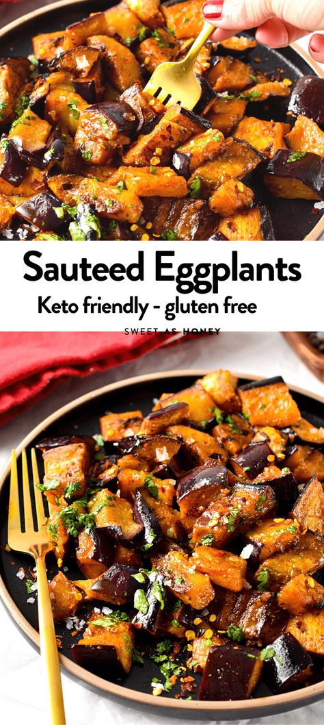 Pan Fried Eggplant Recipes, Eggplant And Squash Recipes, Squash And Eggplant Recipes, Recipes With Eggplant And Zucchini, Low Carb Eggplant Recipes, Sautéed Eggplant, Eggplant Fried, Fried Eggplant Recipes, Eggplant Side Dishes