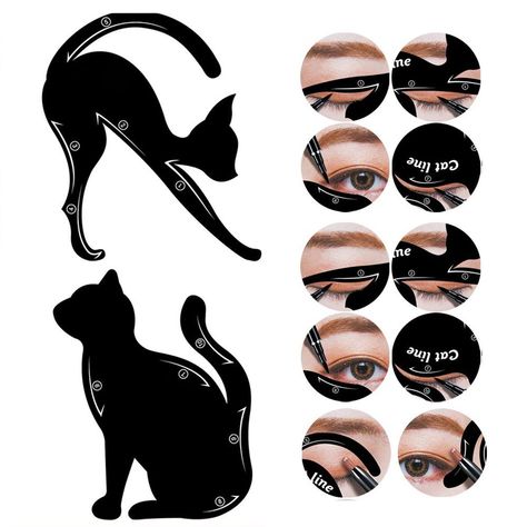 Eyeliner Template, Cat Eyeliner Stencil, Line Eyeliner, Eye Stencil, Dry Eyes Causes, Eyeliner Shapes, Winged Eyeliner Stamp, Eyeliner Stencil, Smoky Eyeshadow