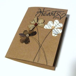 Handmade Cards Using Buttons, Kraft Paper Cards Handmade, Rustic Handmade Cards, Brown Greeting Cards, Kraft Cards Handmade, Rustic Cards Handmade, Kraft Paper Cards, Paper Cards Handmade, Card Decoration