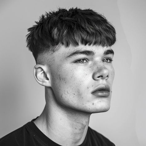 Short Haircuts For Round Faces Men, Oval Face Hairstyles Mens Short, Crop Cut Men, No Fade Haircut Men, Mens Textured Fringe, Haircut For Round Face Men, Hairstyle 2025, Round Face Hairstyles, Mens Haircuts Straight Hair